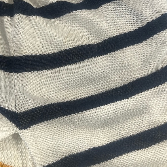 Frame White Multi Striped Knit Drawstring Maxi Dress - Picture 6 of 12